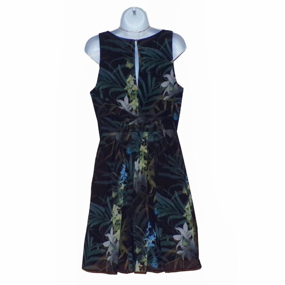 TED BAKER LONDON Ameda Twilight Floral Print Pleat Dress - Picture 8 of 13